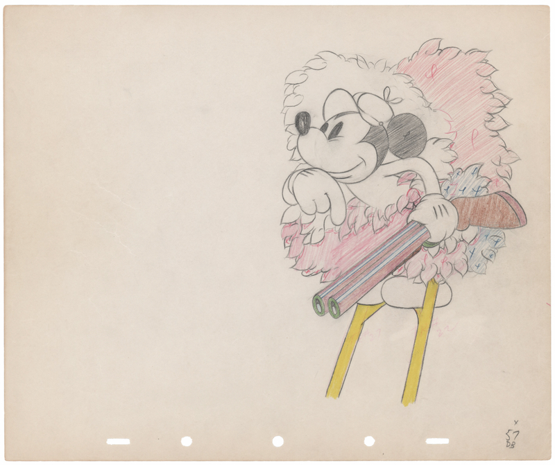 Lot 803 Mickey Mouse production drawing from Moose Hunters